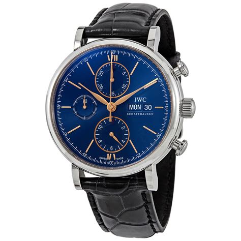 iwc portofino blue dial watch